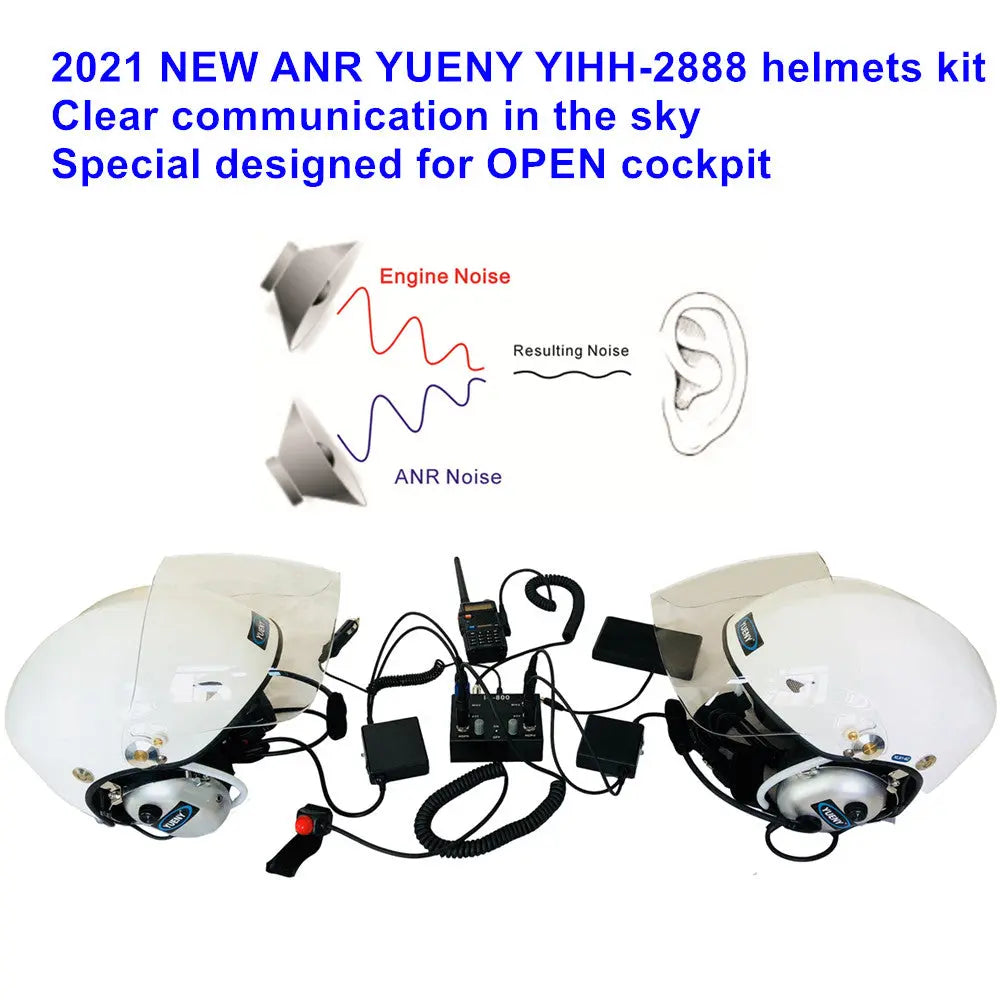 YUENY ANR aviation helmets kit YIHH-2888 with intercom open cockpits –  UFQaviation