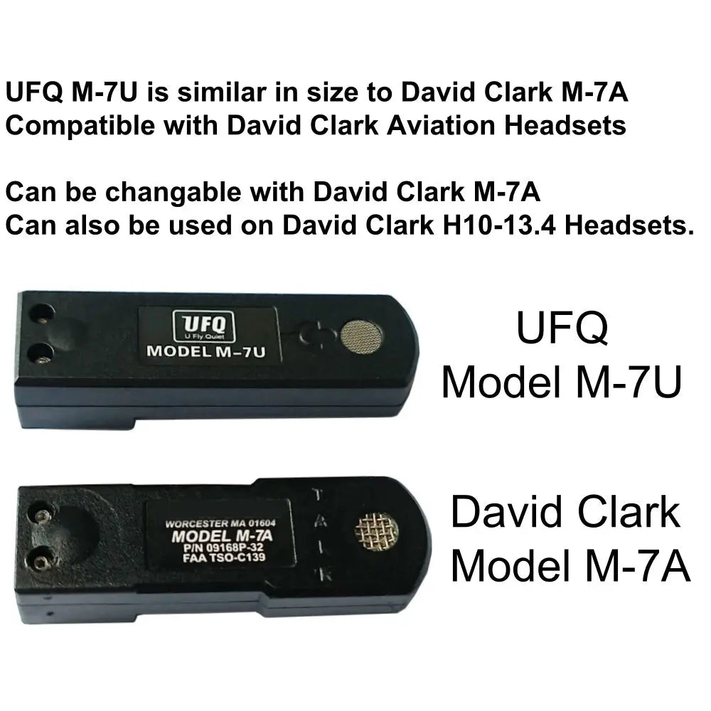 aviation microphone amplified electret UFQ M-7U vs david clark M7A-3