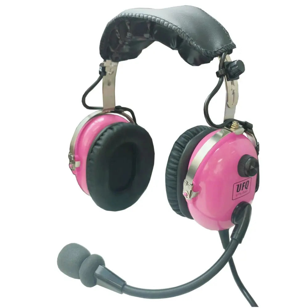 pink ANR aviation headset active noise reduction UFQ A28-pink ladies women Hi-Fi speakers for music