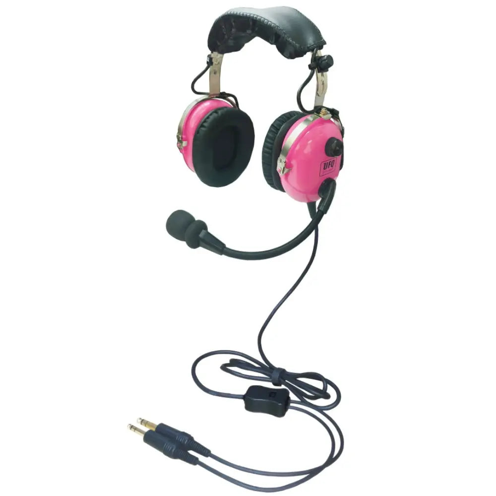 pink student pilot headset PNR passive noise reduction UFQ P28-pink ladies women